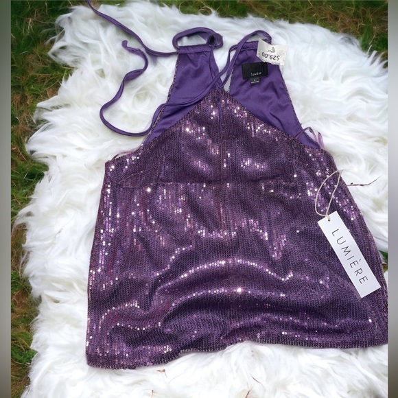 Lumiére purple sequin blouse - Picture 1 of 7